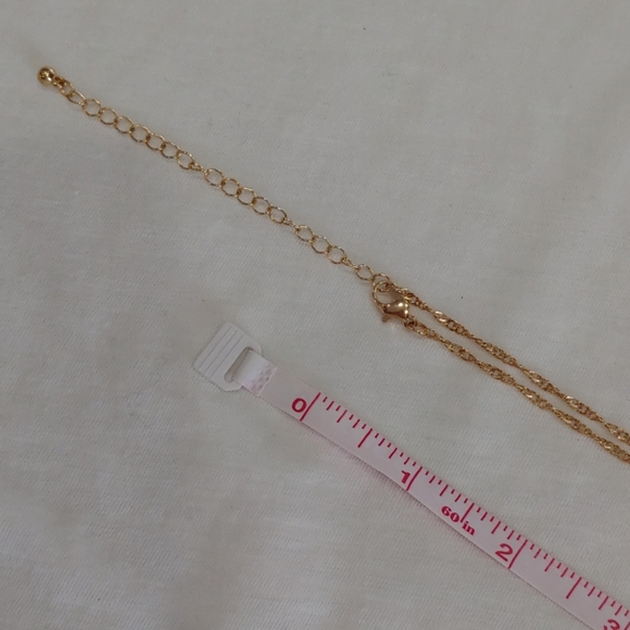 Long Gold Tone Chain & Glitter Pendant!!! - Picture 7 of 8